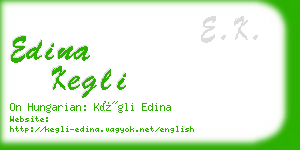 edina kegli business card